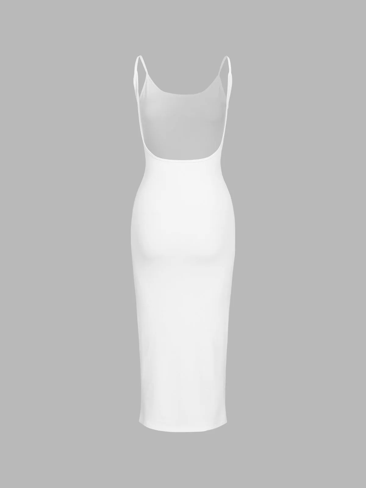 Classic Open Graceful Back Midi Dress
