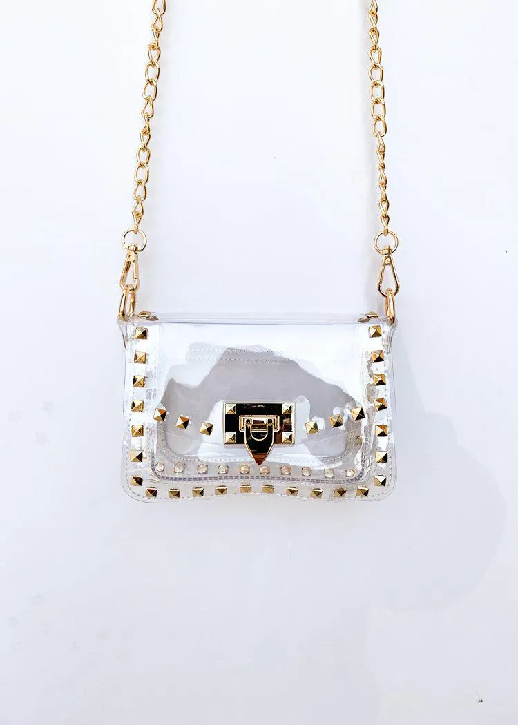 Clearly Jackie Clear Gold Purse
