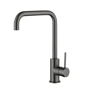 CLIO Kitchen Sink Mixer Square Tap Bench Mount Gunmetal