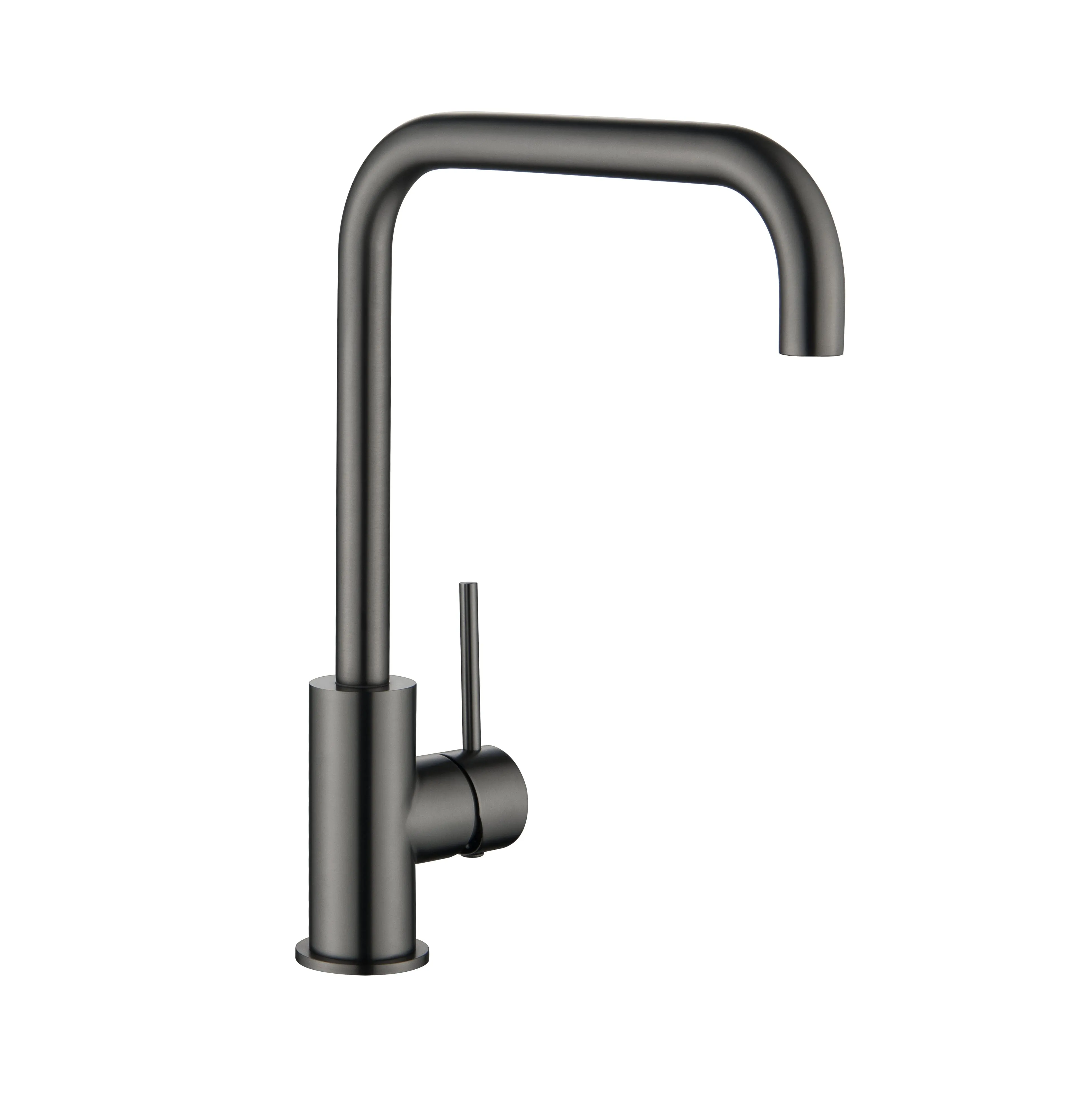 CLIO Kitchen Sink Mixer Square Tap Bench Mount Gunmetal