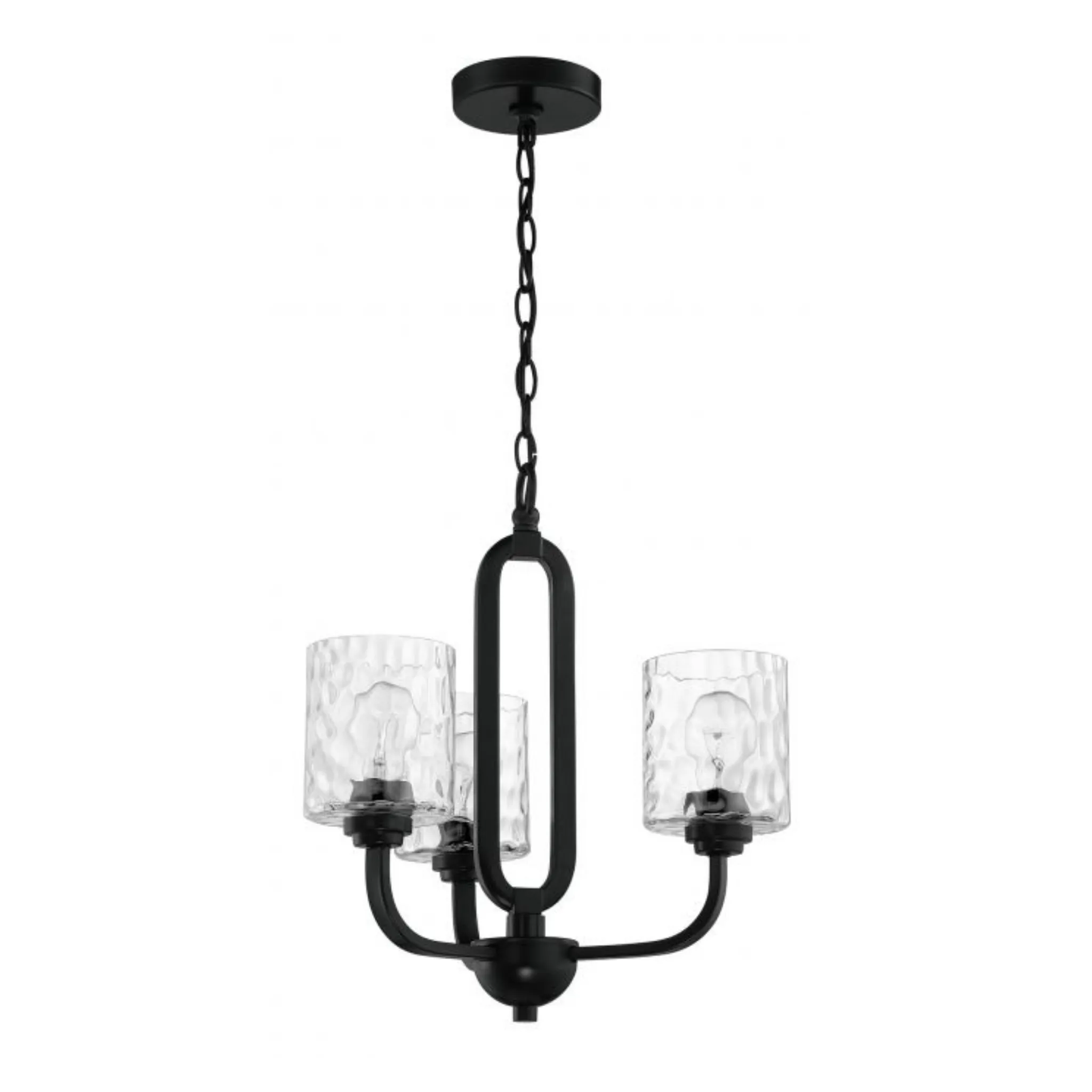 Craftmade Collins 3 Light Flat Black Chandelier