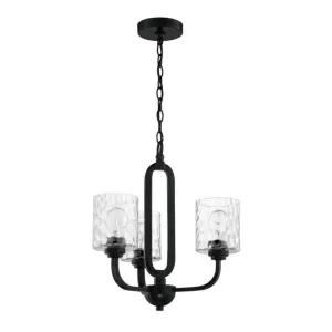 Craftmade Collins 3 Light Flat Black Chandelier