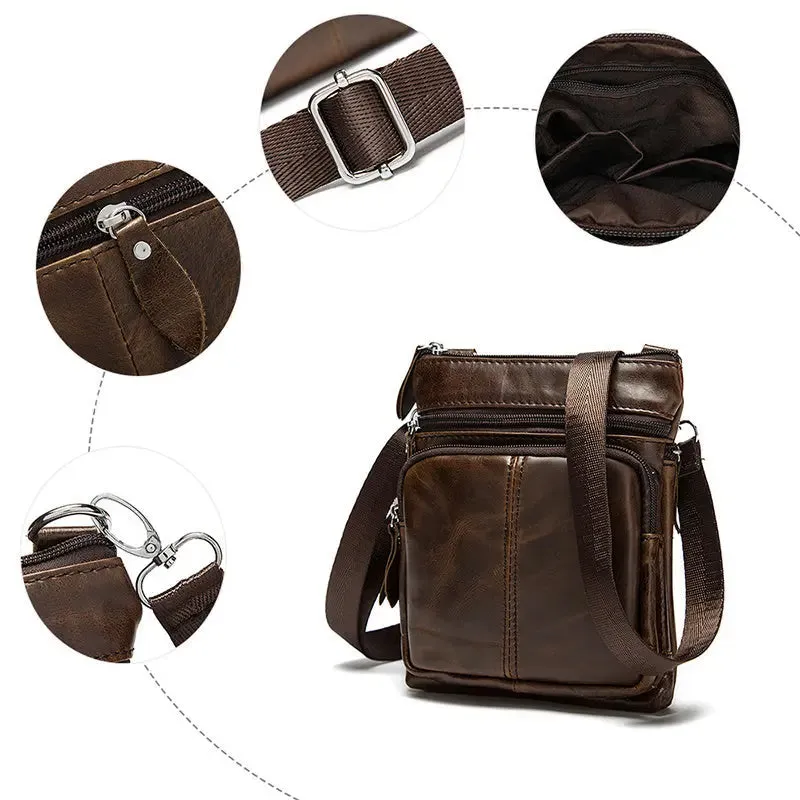 Crossbody Leather Shoulder Bag - Cross & Crown