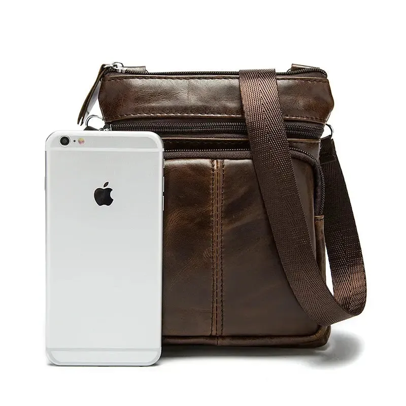 Crossbody Leather Shoulder Bag - Cross & Crown