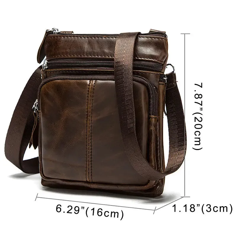Crossbody Leather Shoulder Bag - Cross & Crown