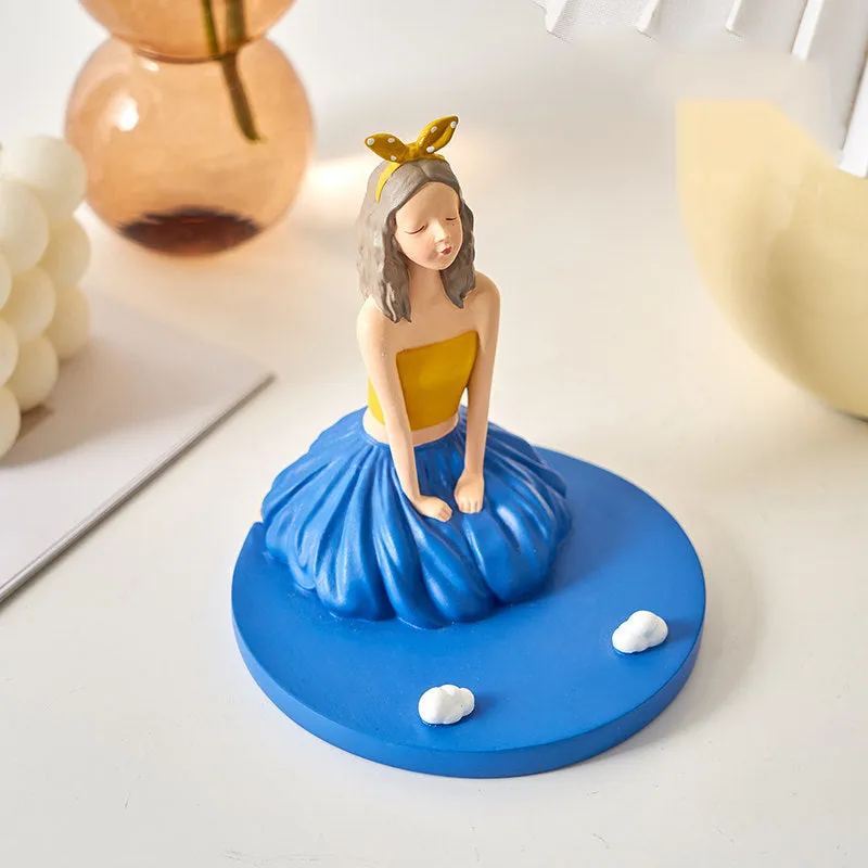 Cute Closed Eye Gril Phone Holder