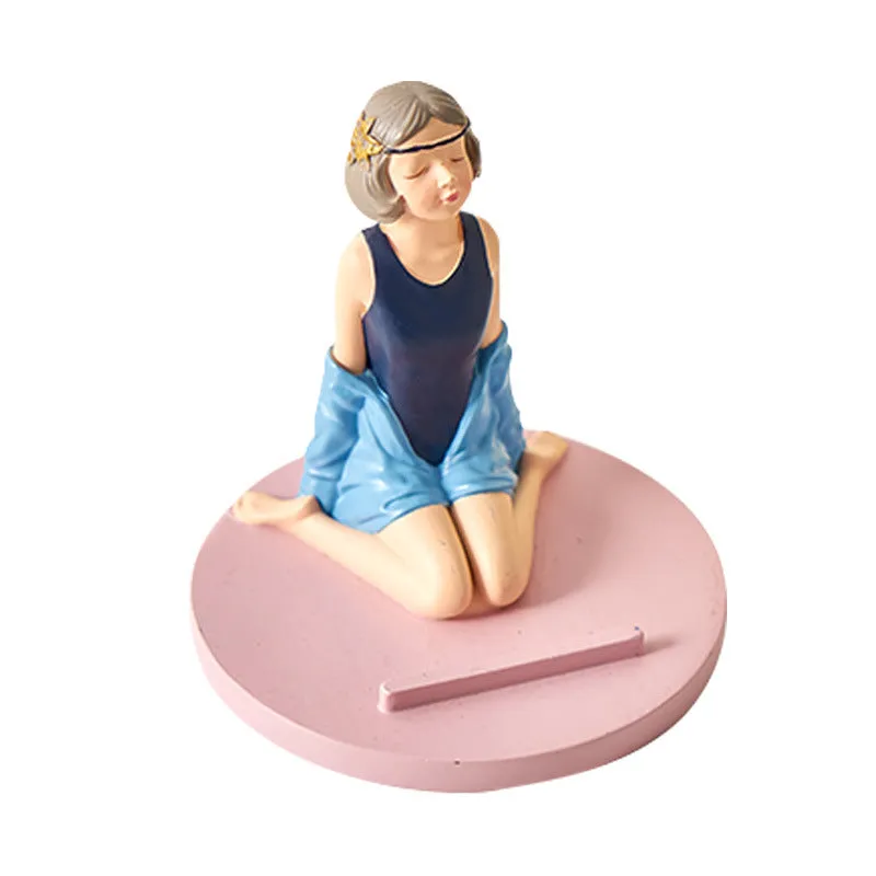 Cute Closed Eye Gril Phone Holder