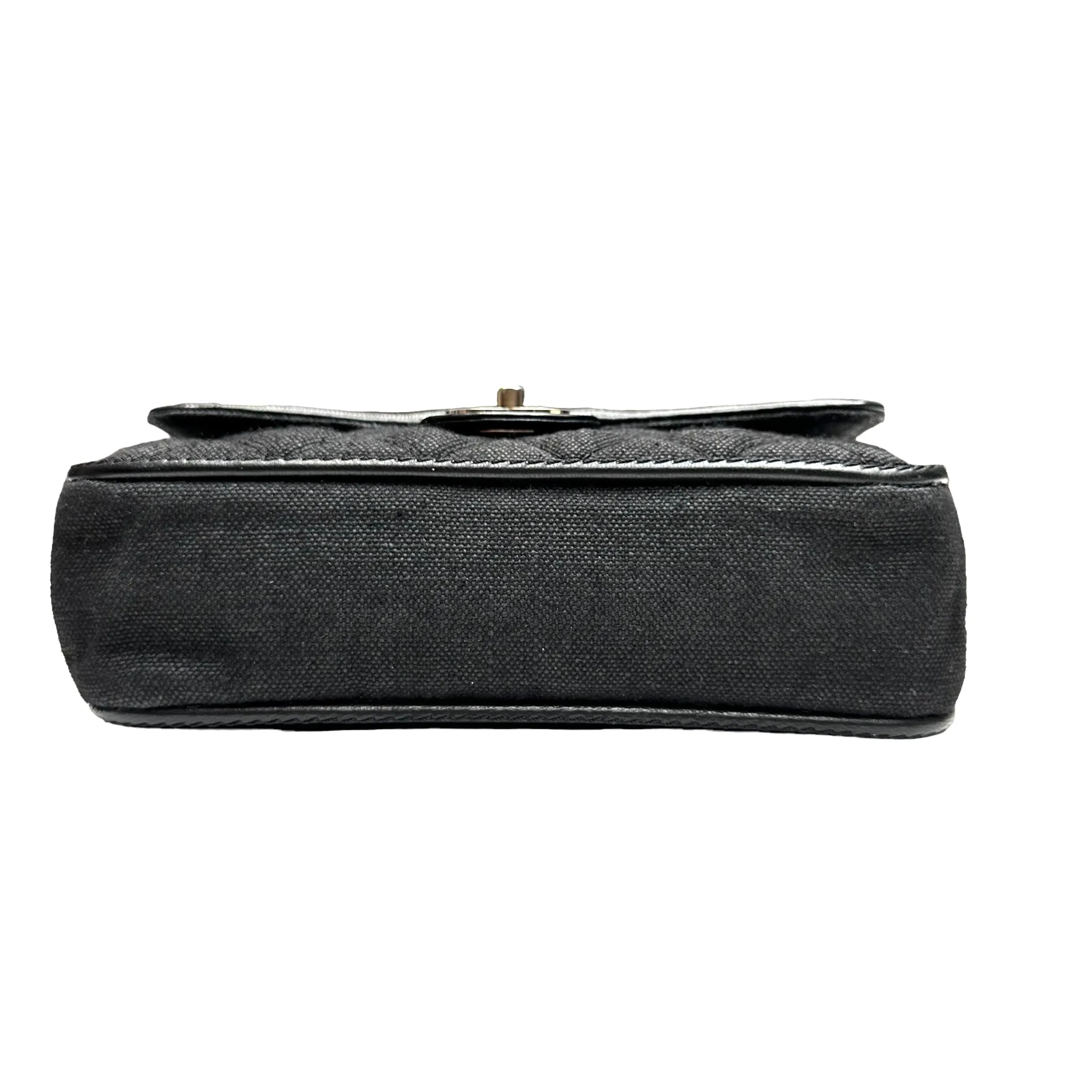 Dark Wash Denim Flap Bag