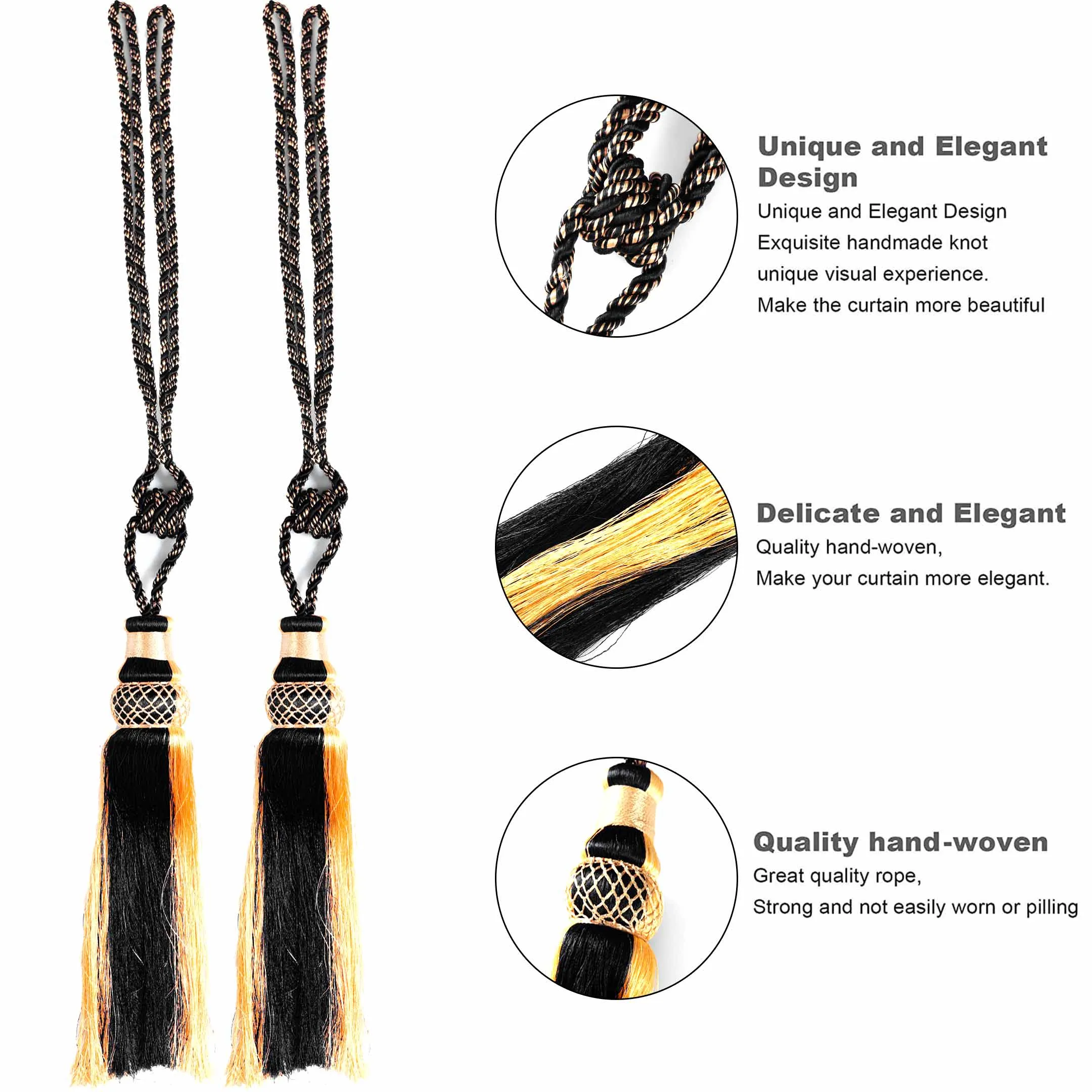 Decorative Hanging Tassel Curtain Tiebacks