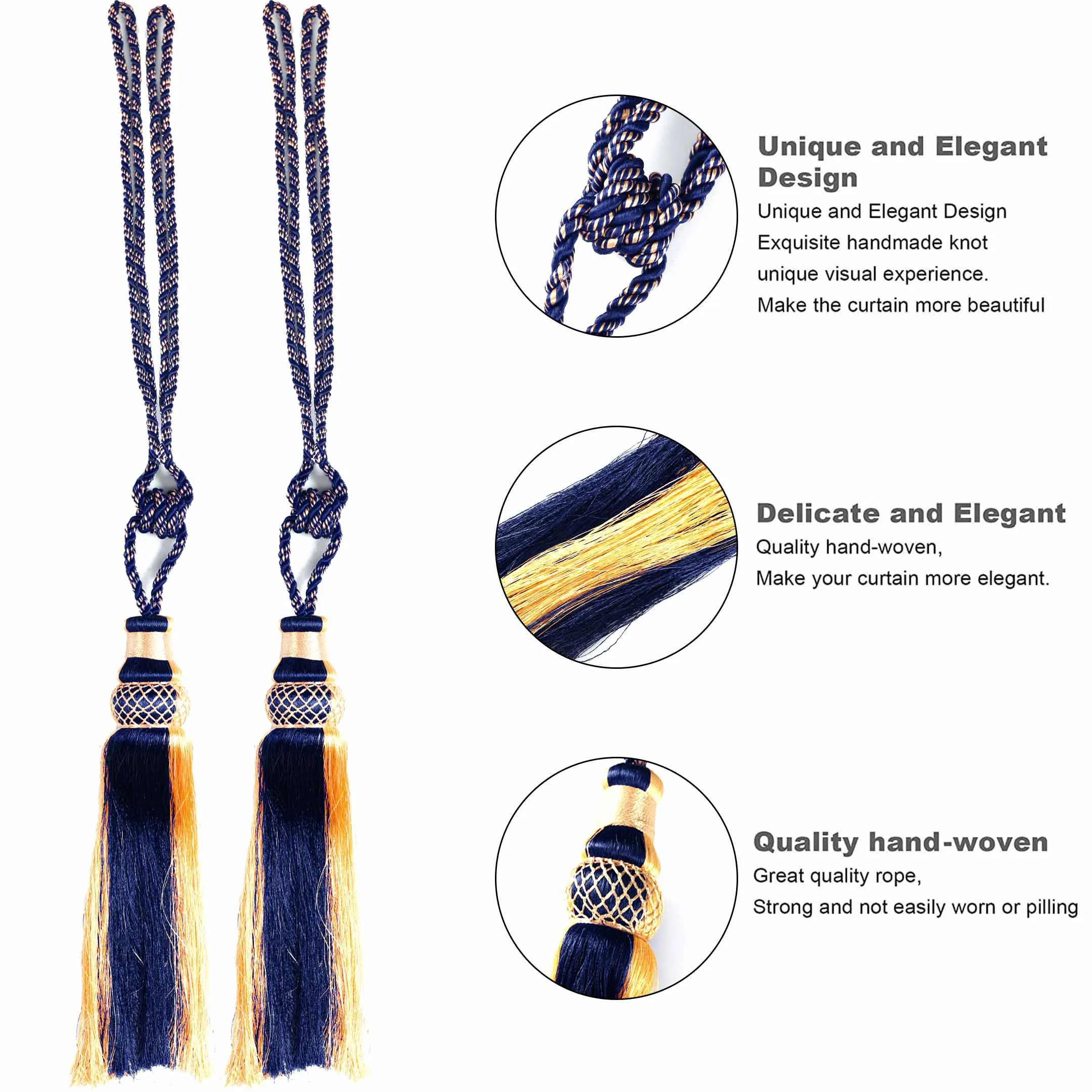 Decorative Hanging Tassel Curtain Tiebacks