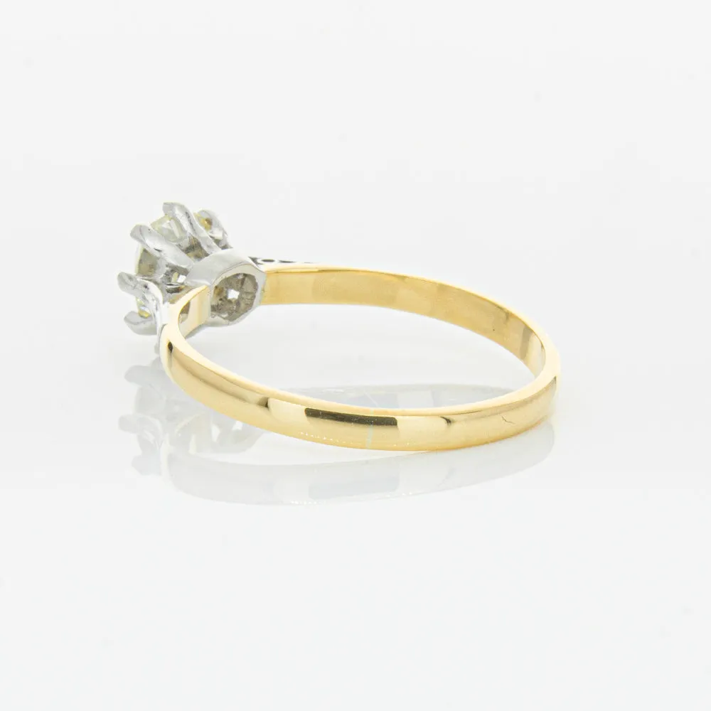 Deja Vu 18ct Yellow Gold & Palladium .70ct Diamond Ring