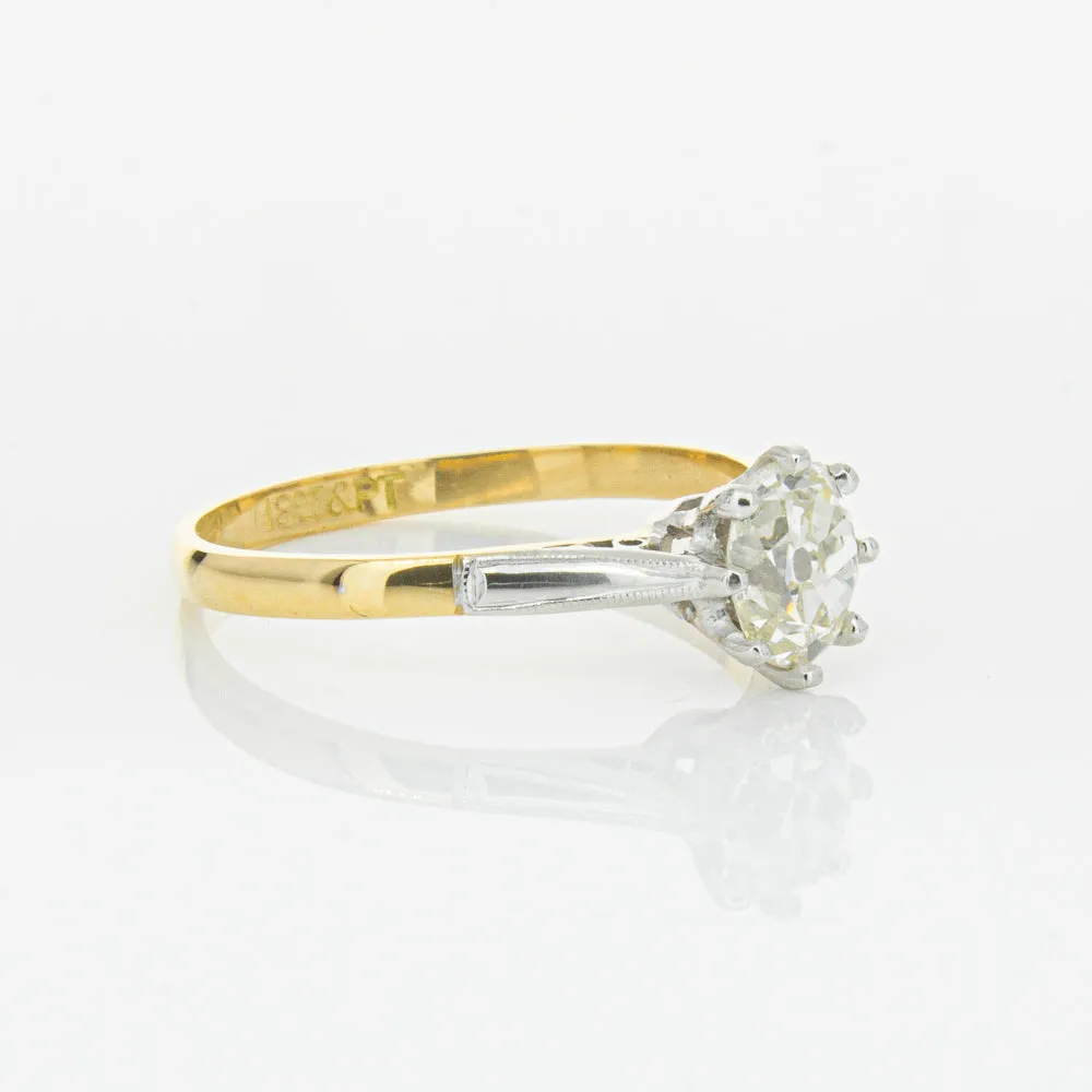 Deja Vu 18ct Yellow Gold & Palladium .70ct Diamond Ring
