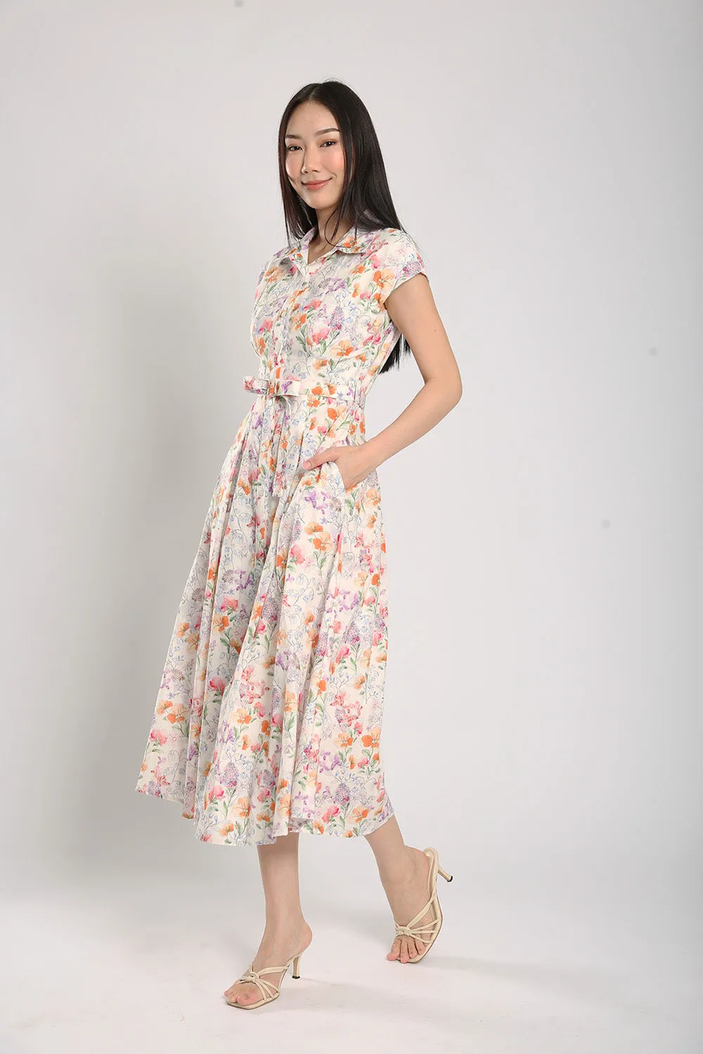 Dezza Midi Dress in Floral Prints