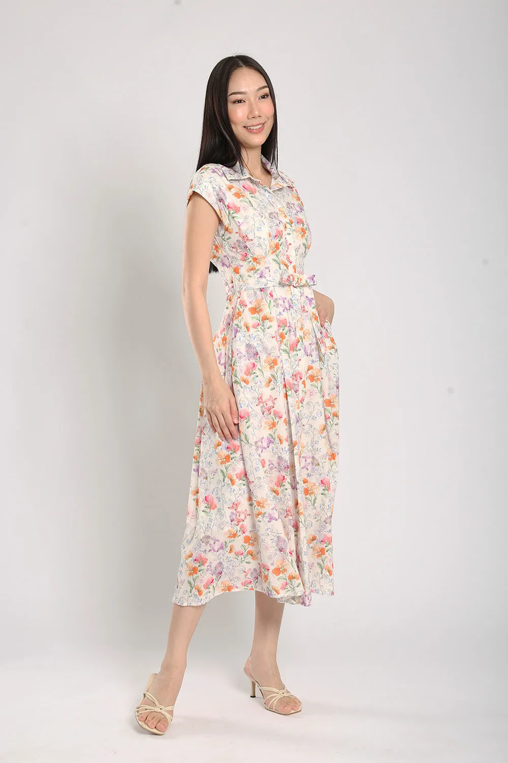 Dezza Midi Dress in Floral Prints
