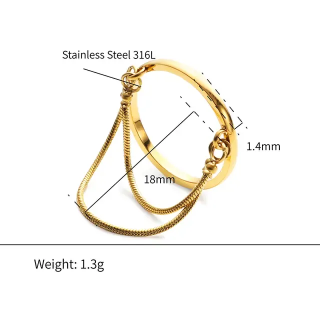 Disha Stylish Gold Ring