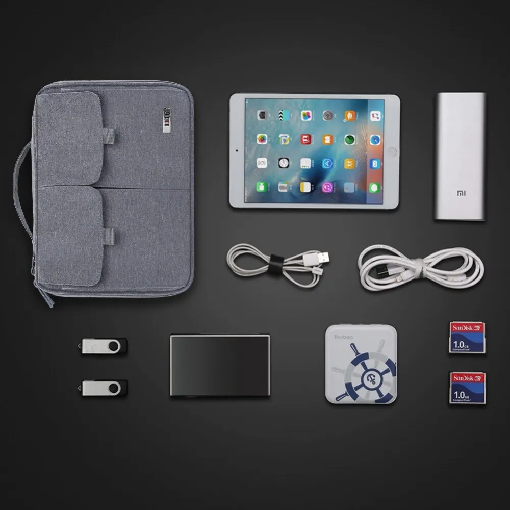 Double Layer Electronics Organizer Travel Cable Cord Shoulder Bag Electronics Accessorie Storage Bag