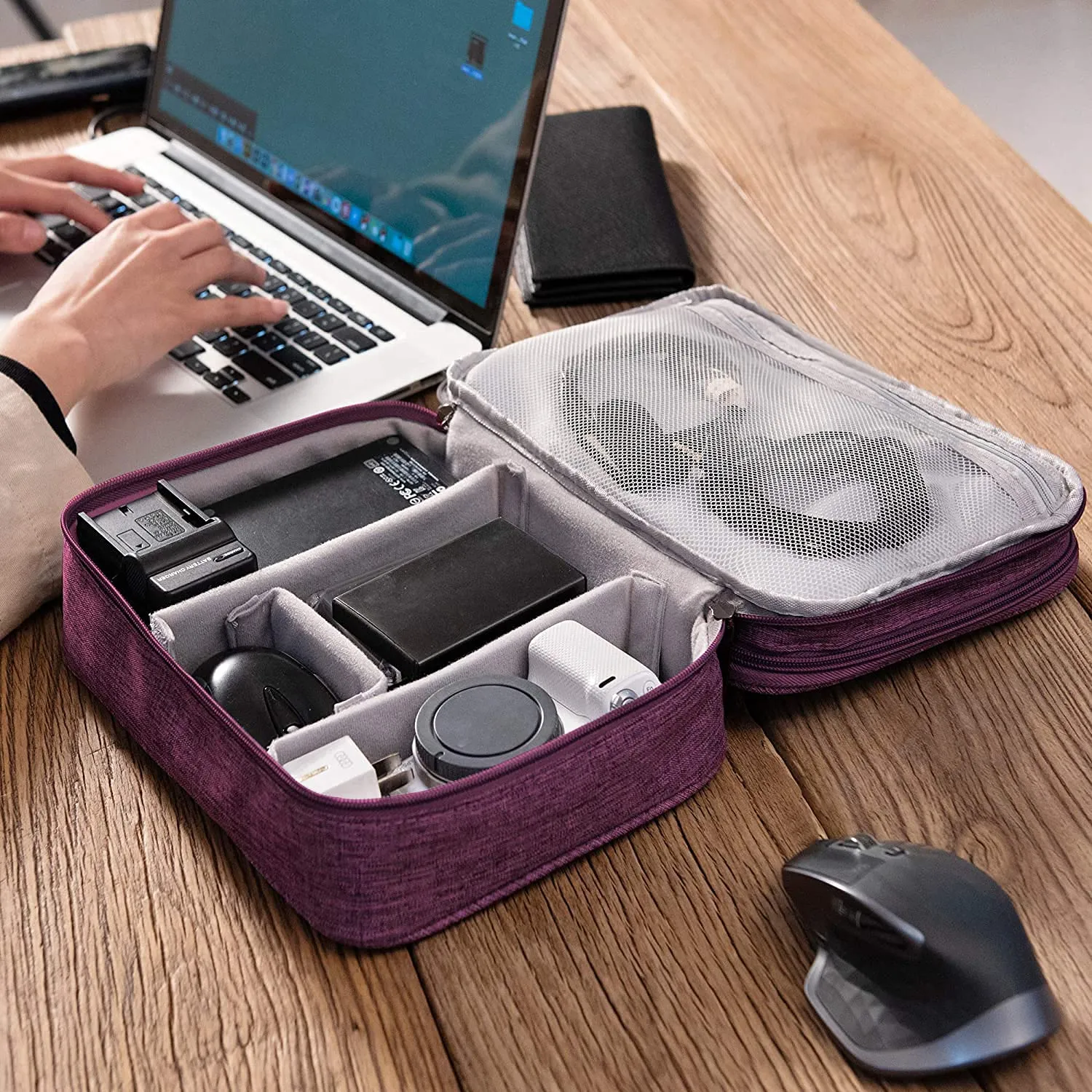 Double Layer Electronics Organizer