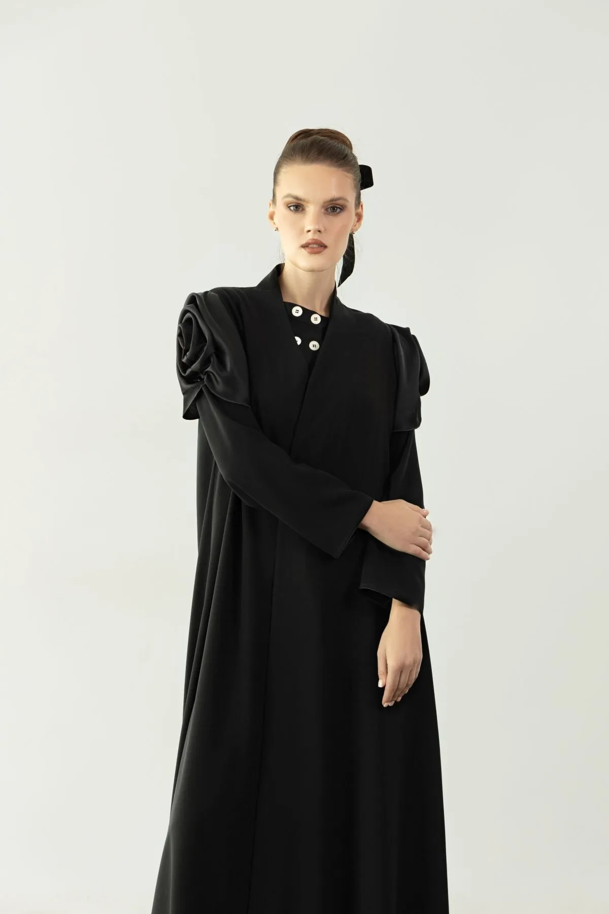 EAA2411 Rose Sleeve Tailored Abaya