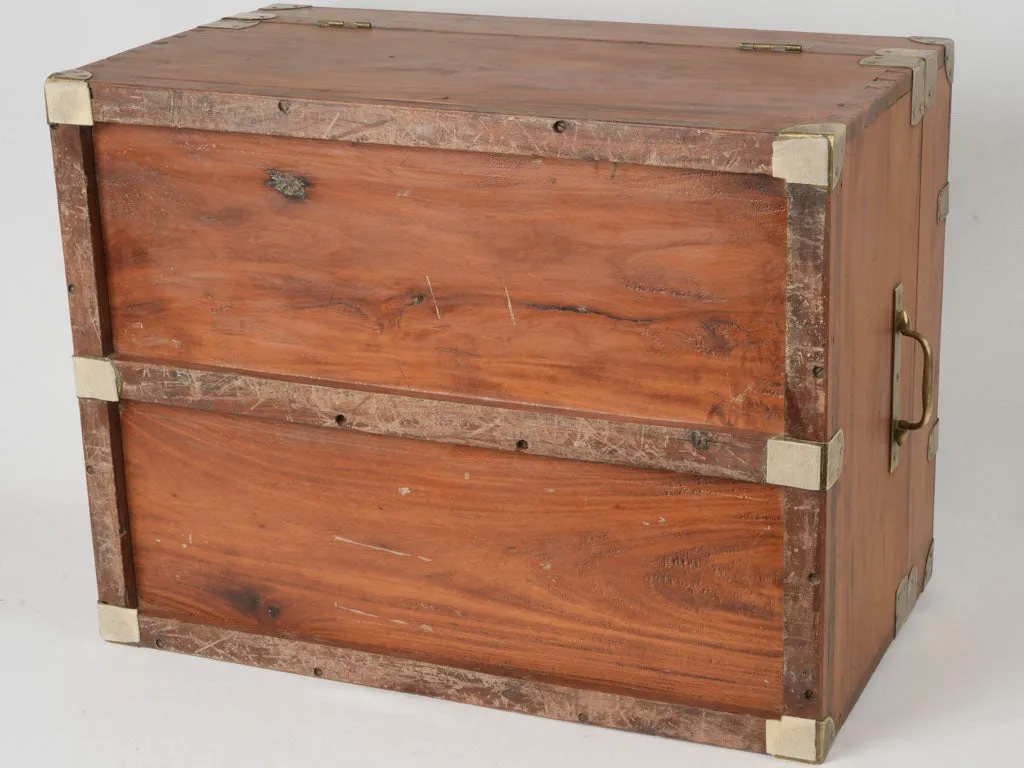 Early 20th-Century Military Camphor Wooden Trunk 15¾"