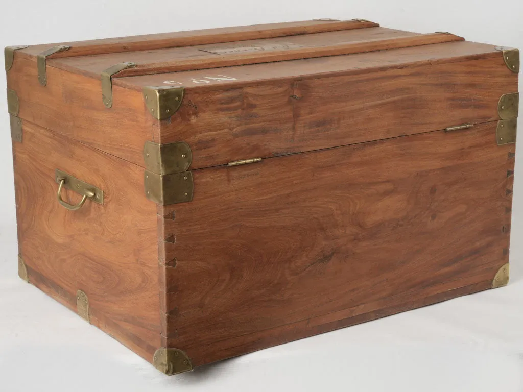 Early 20th-Century Military Camphor Wooden Trunk 15¾"