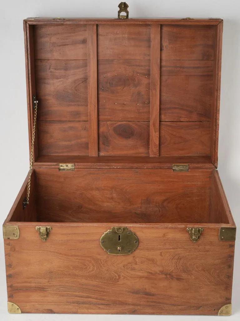 Early 20th-Century Military Camphor Wooden Trunk 15¾"