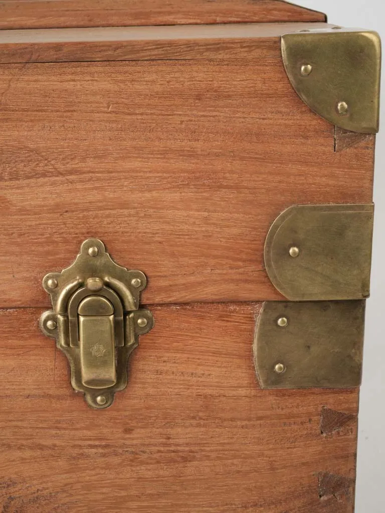 Early 20th-Century Military Camphor Wooden Trunk 15¾"