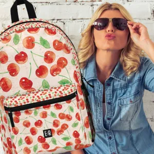 Eddy and Rita Women's Cherry Print Backpack - Premium Designer Bag for Stylish Moms, Nurses, and Professionals