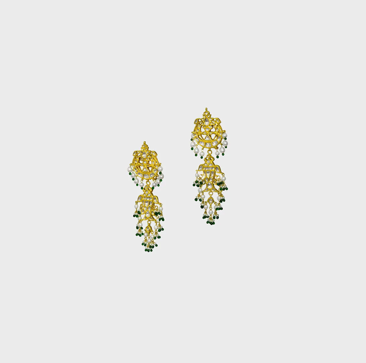 Embrace the allure of tradition with our exquisite Ekposta Long Earring Pair.  - (KME2306)