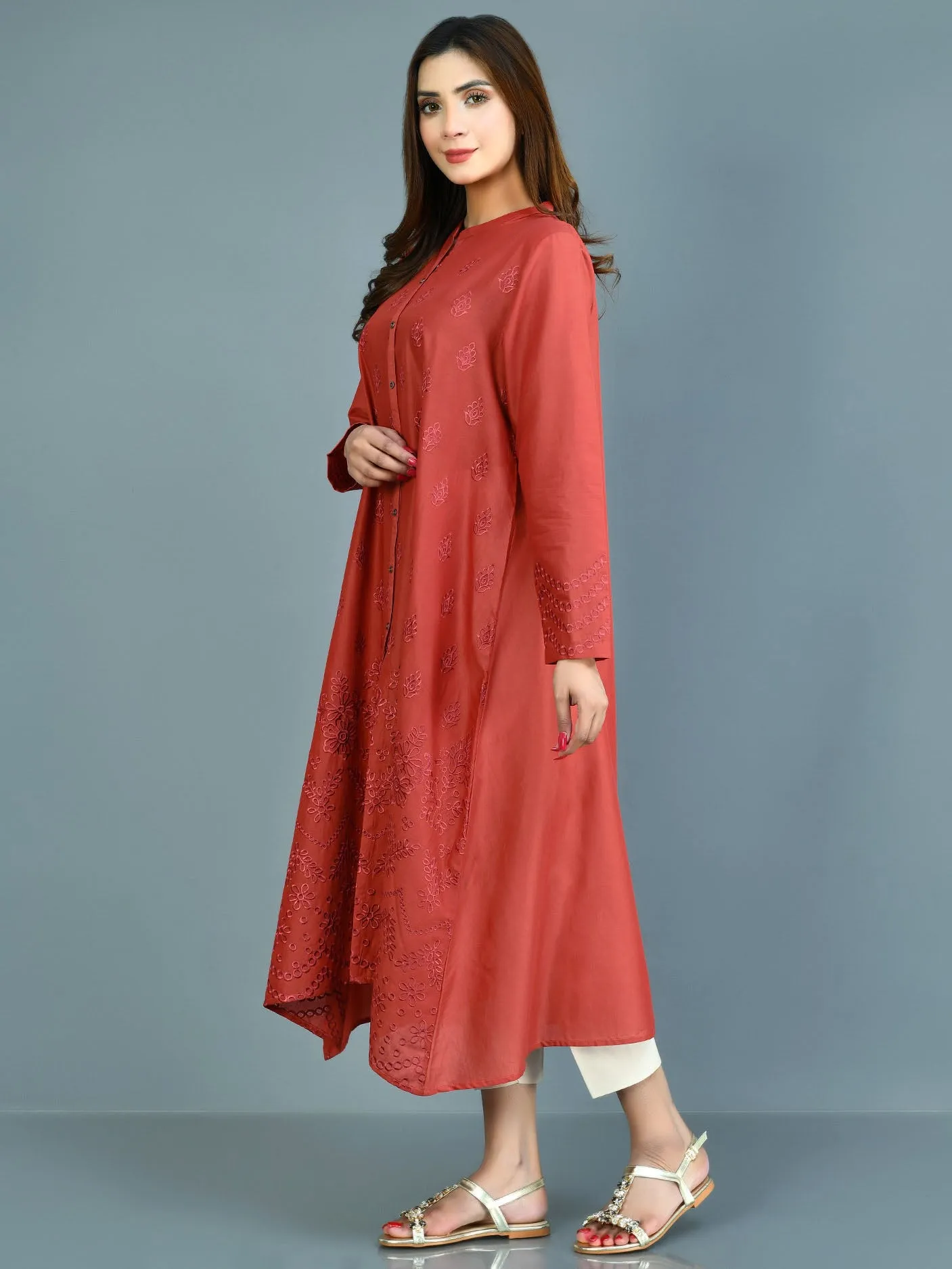 Embroidered Lawn  Shiffly Shirt