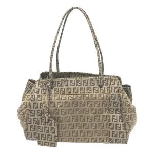 FENDI Handbag 8BN174 PVC / nylon beige Zucchino Women Used
