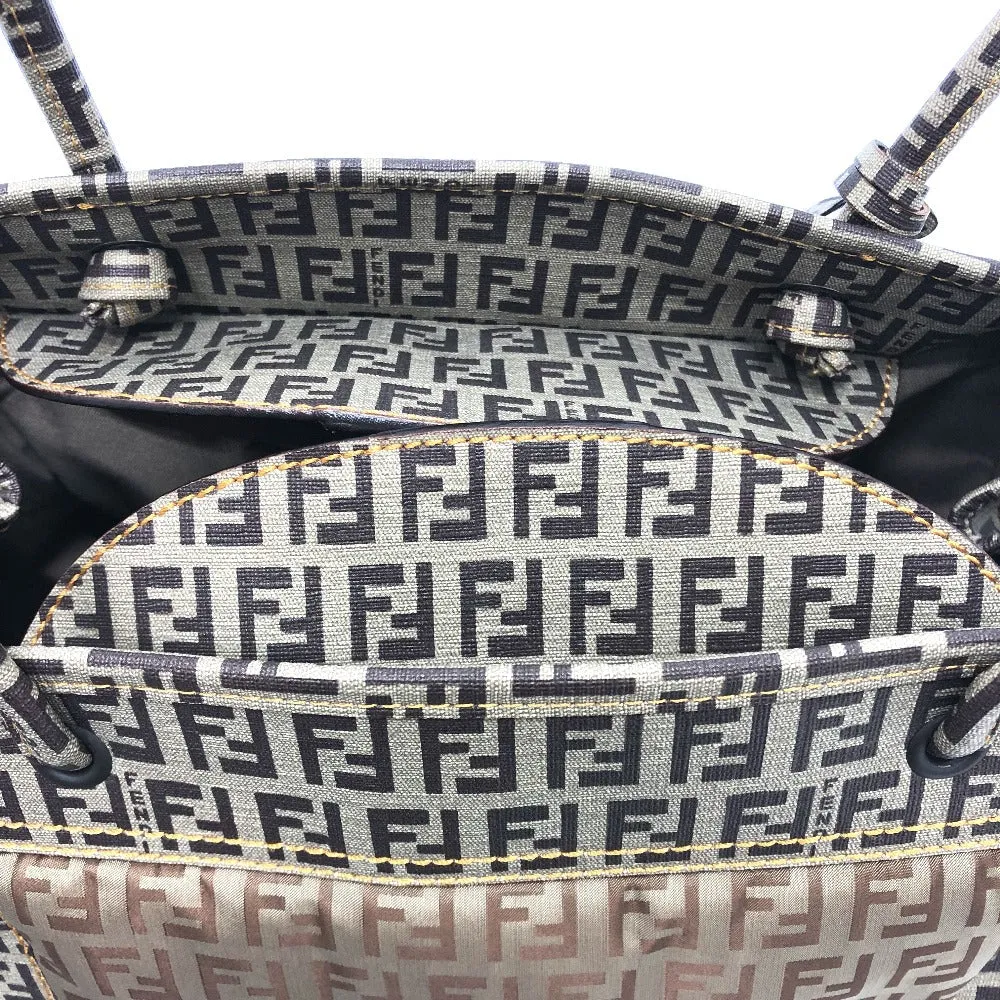 FENDI Handbag 8BN174 PVC / nylon beige Zucchino Women Used