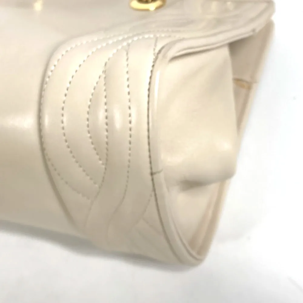 FENDI Handbag leather beige Chain vintage