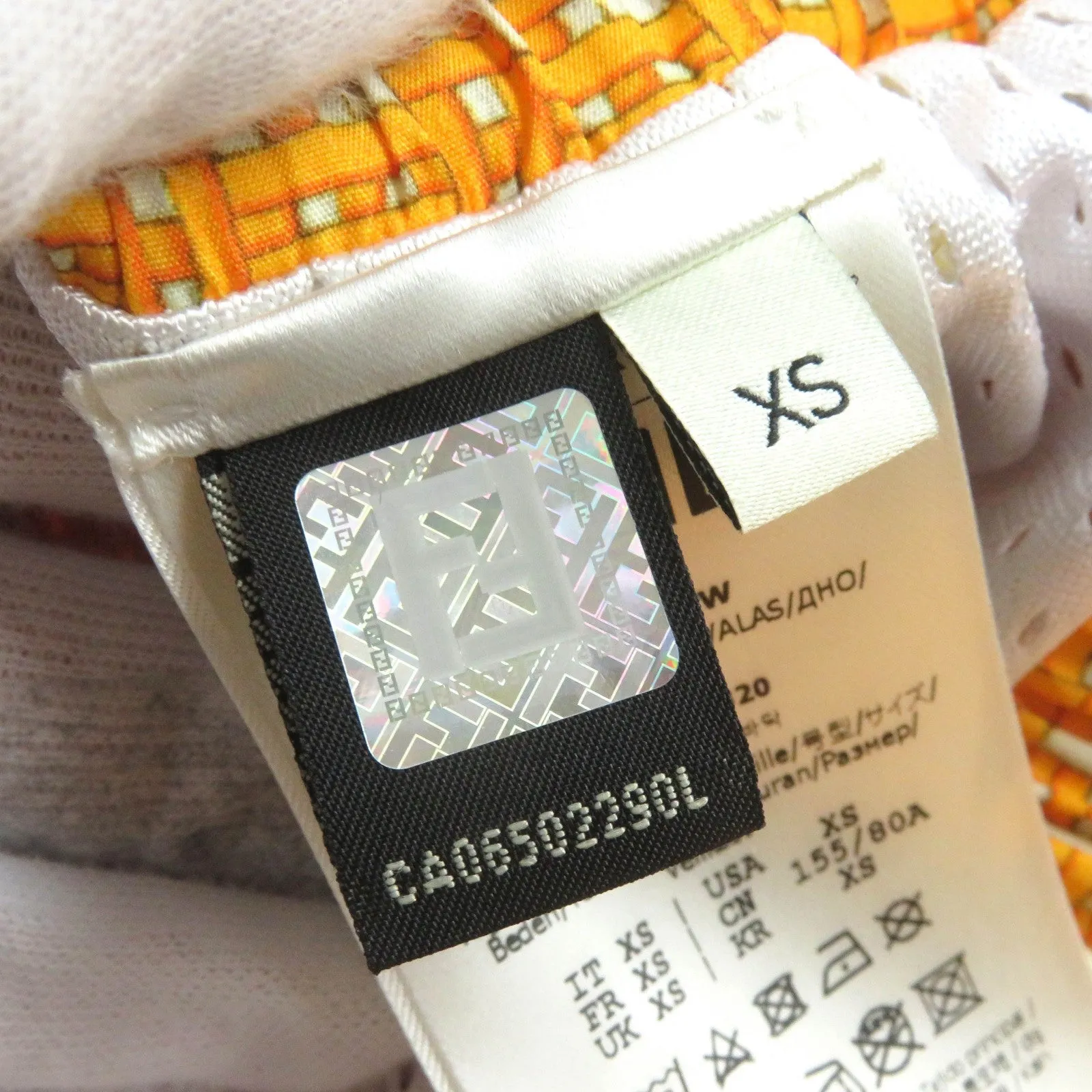 FENDI Shorts FAB230 polyester Yellow type XS