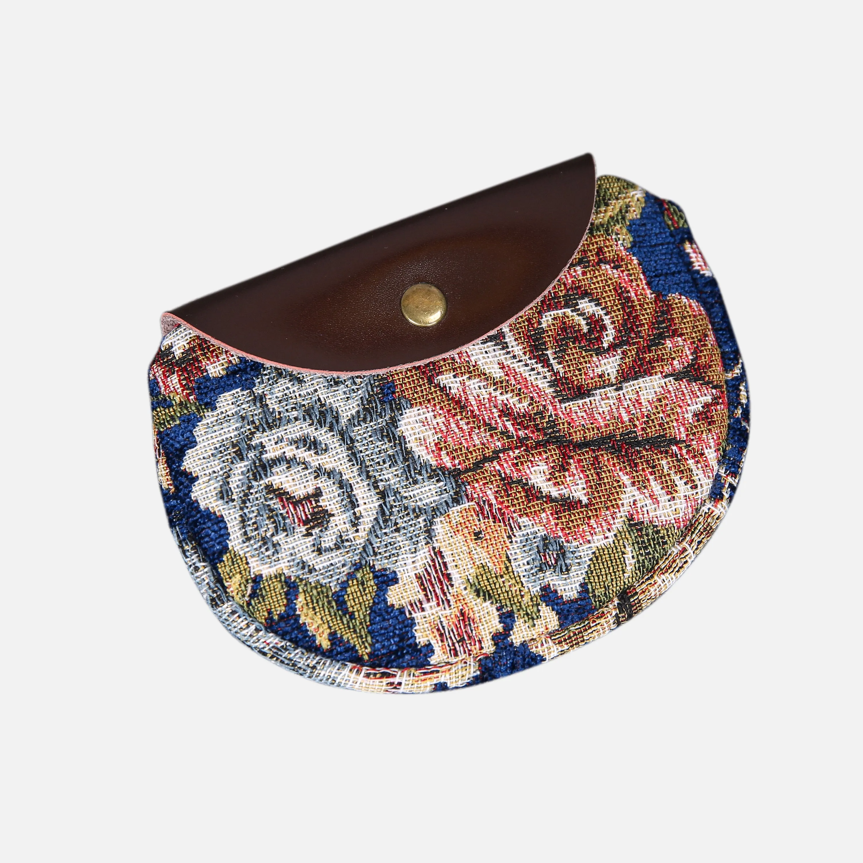 Floral Blue Flap Coin Purse