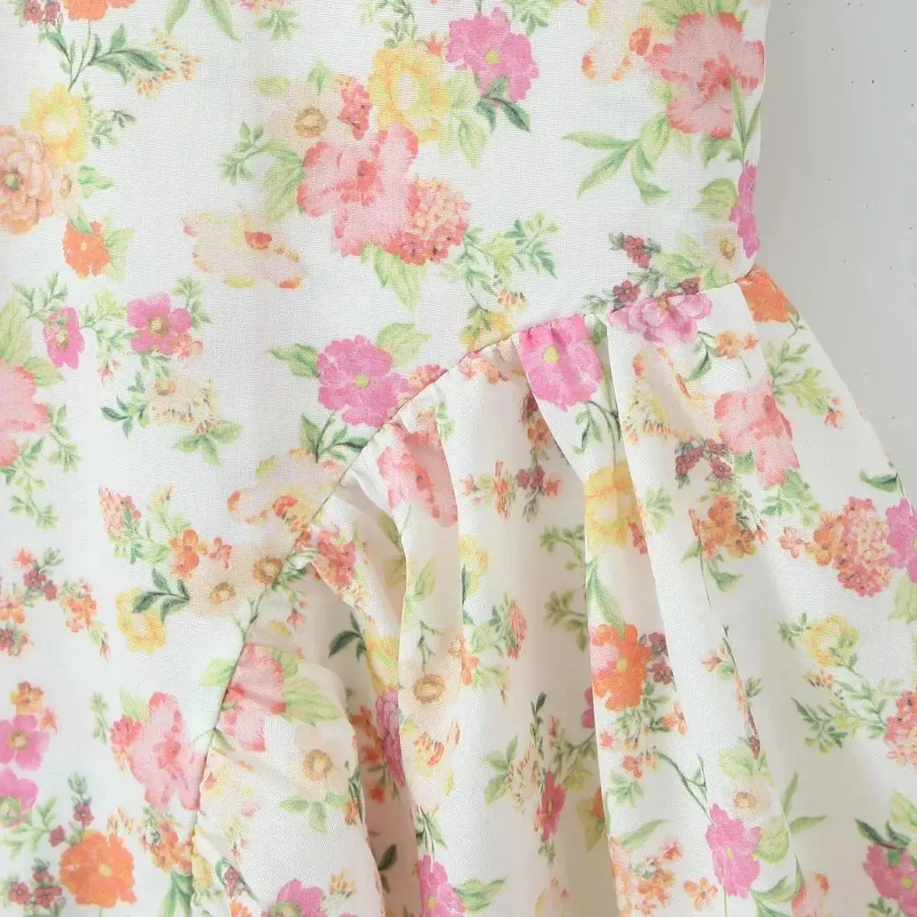 Floral Halter Stylish Mini Dress