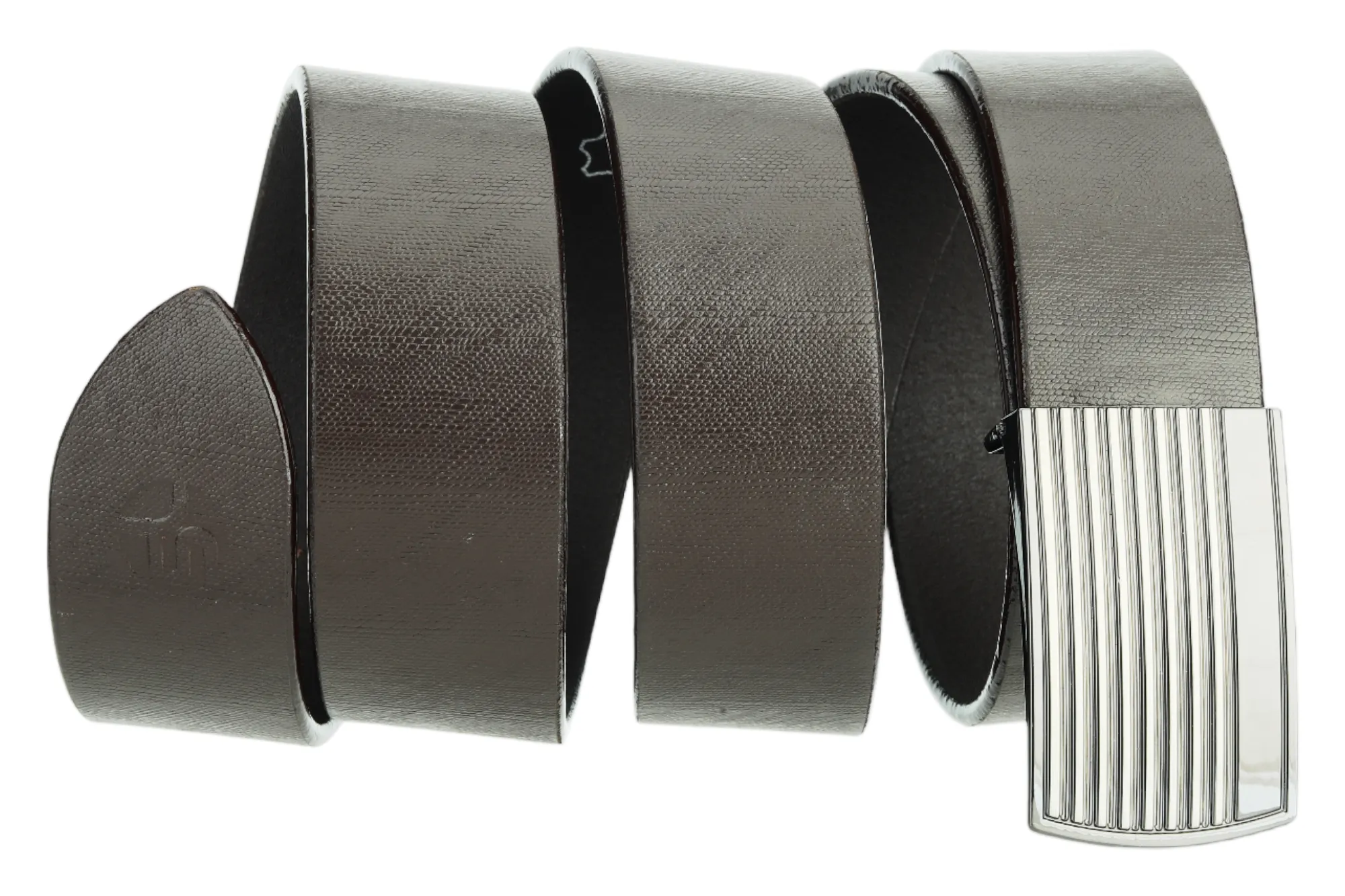 FORMAL LEATHER BELT 90981 (BROWN)