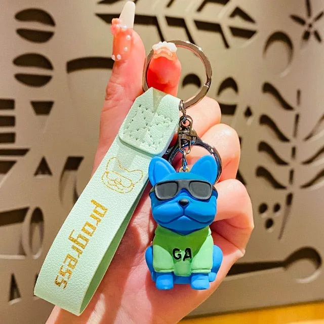Frenchie Punk Key Chain – Unique Bag Pendant for Stylish Accessorizing
