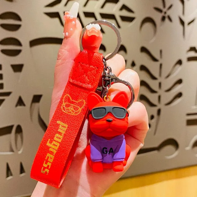 Frenchie Punk Key Chain – Unique Bag Pendant for Stylish Accessorizing