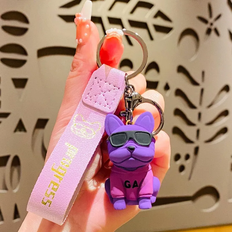 Frenchie Punk Key Chain – Unique Bag Pendant for Stylish Accessorizing