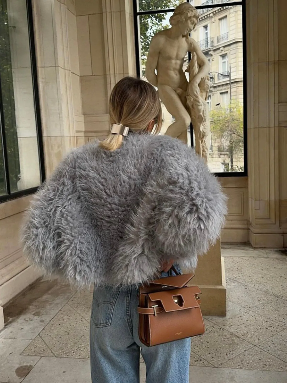 Fuzzy Faux Graceful Fur Short Coat