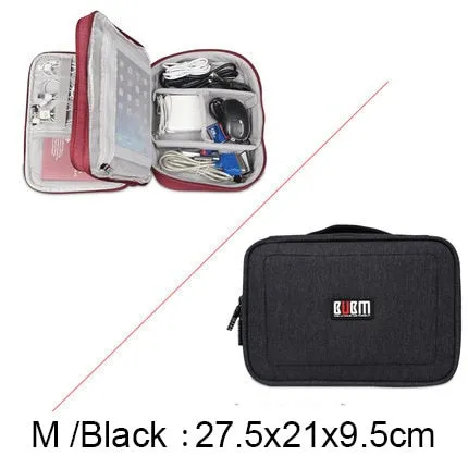 Gadget Organizer Case Digital Storage Bag Electronics Organizer for Chargers Cables Hard Drive iPad