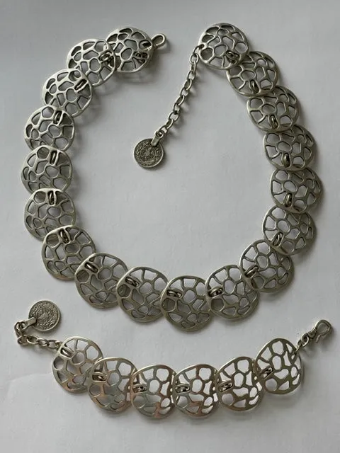 Grace Silver plated necklace and bracelet set
