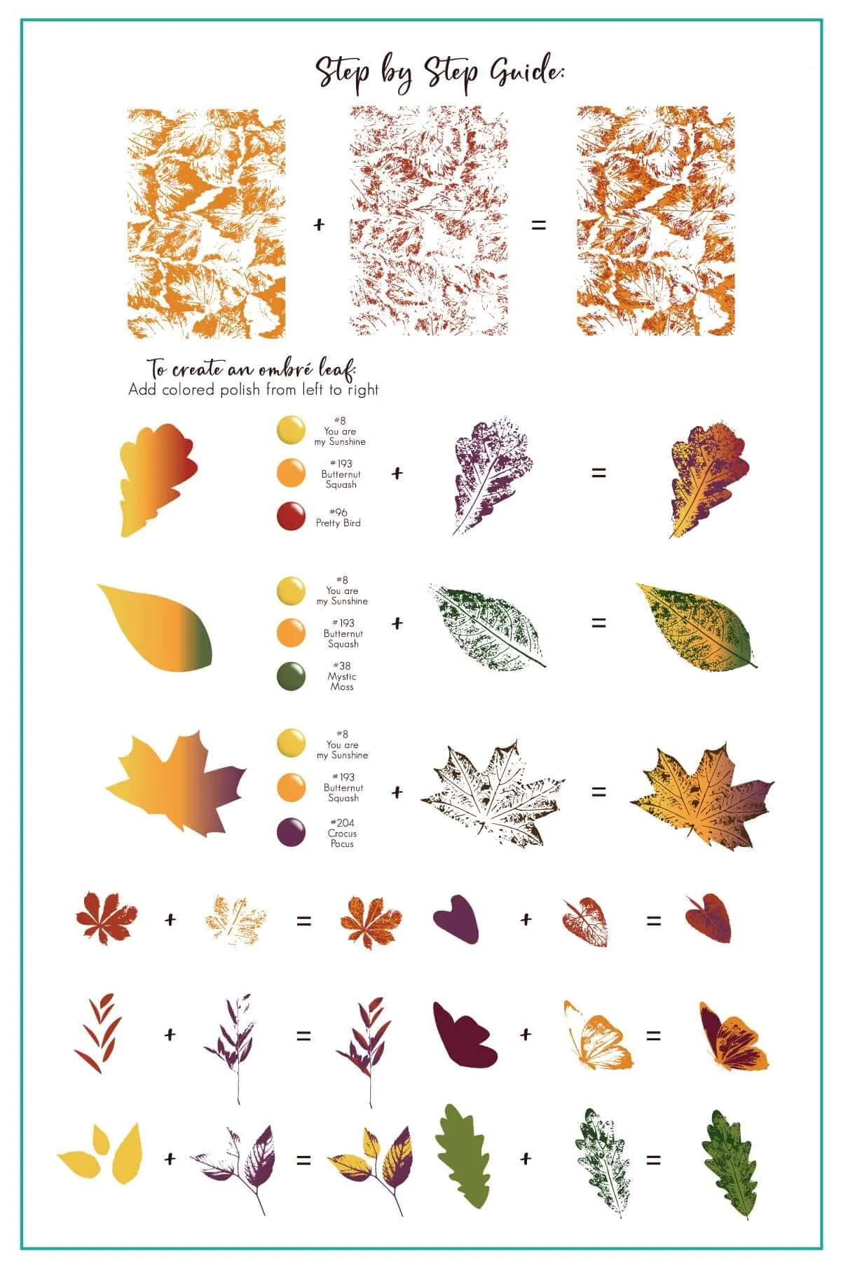 Graceful leaves (CjS-318) Steel Nail Art Layered Stamping Plate