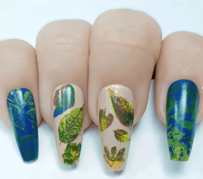 Graceful leaves (CjS-318) Steel Nail Art Layered Stamping Plate