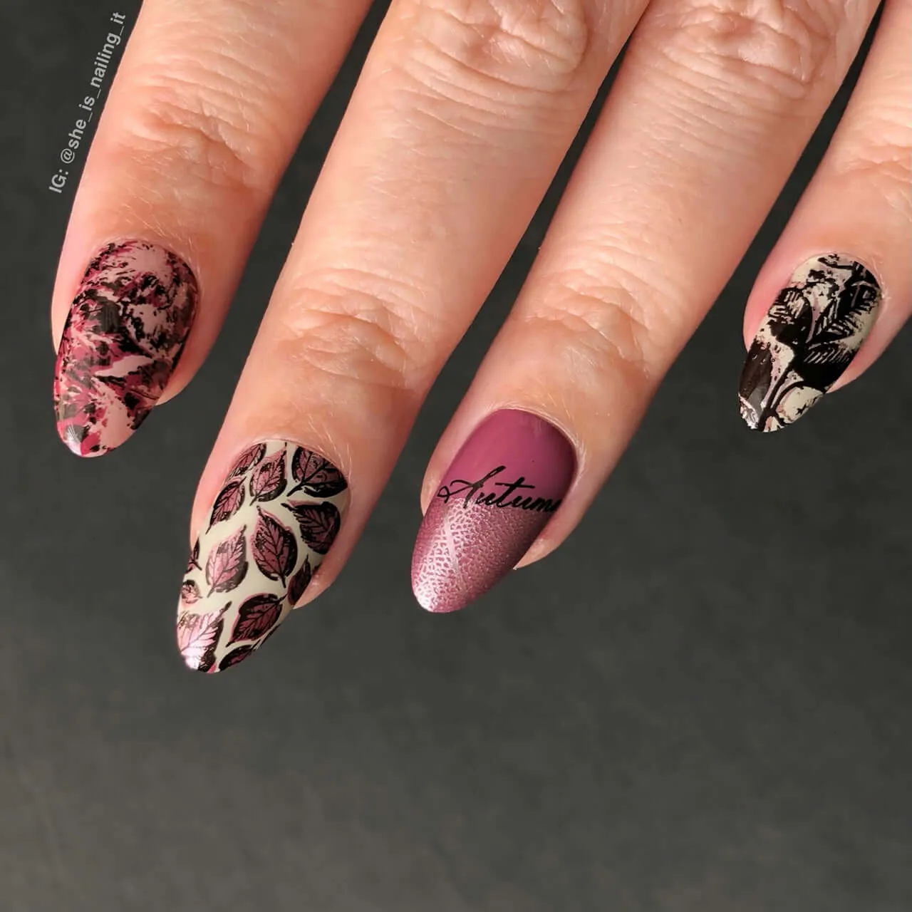 Graceful leaves (CjS-318) Steel Nail Art Layered Stamping Plate