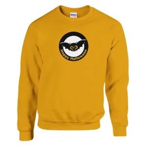 Happy Halloween Bat | Adult Unisex Crewneck Sweatshirt | Gildan® 18000