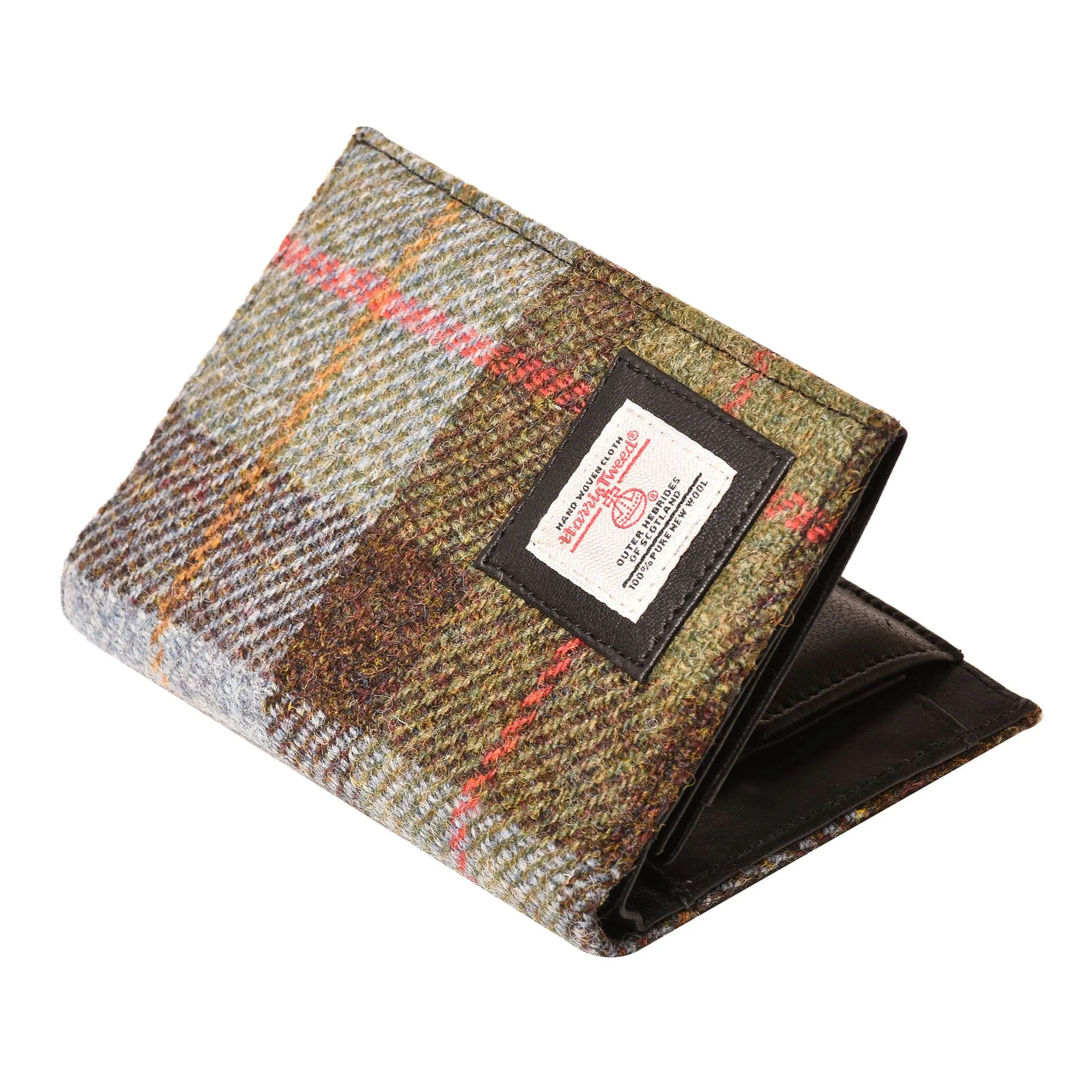Harris Tweed Wallet Big Bifold Green