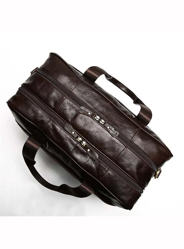 High Capacity 14 Inch Laptop Bag Coffee Soft Genuine Leather Briefcase Mens Business Bags 8911