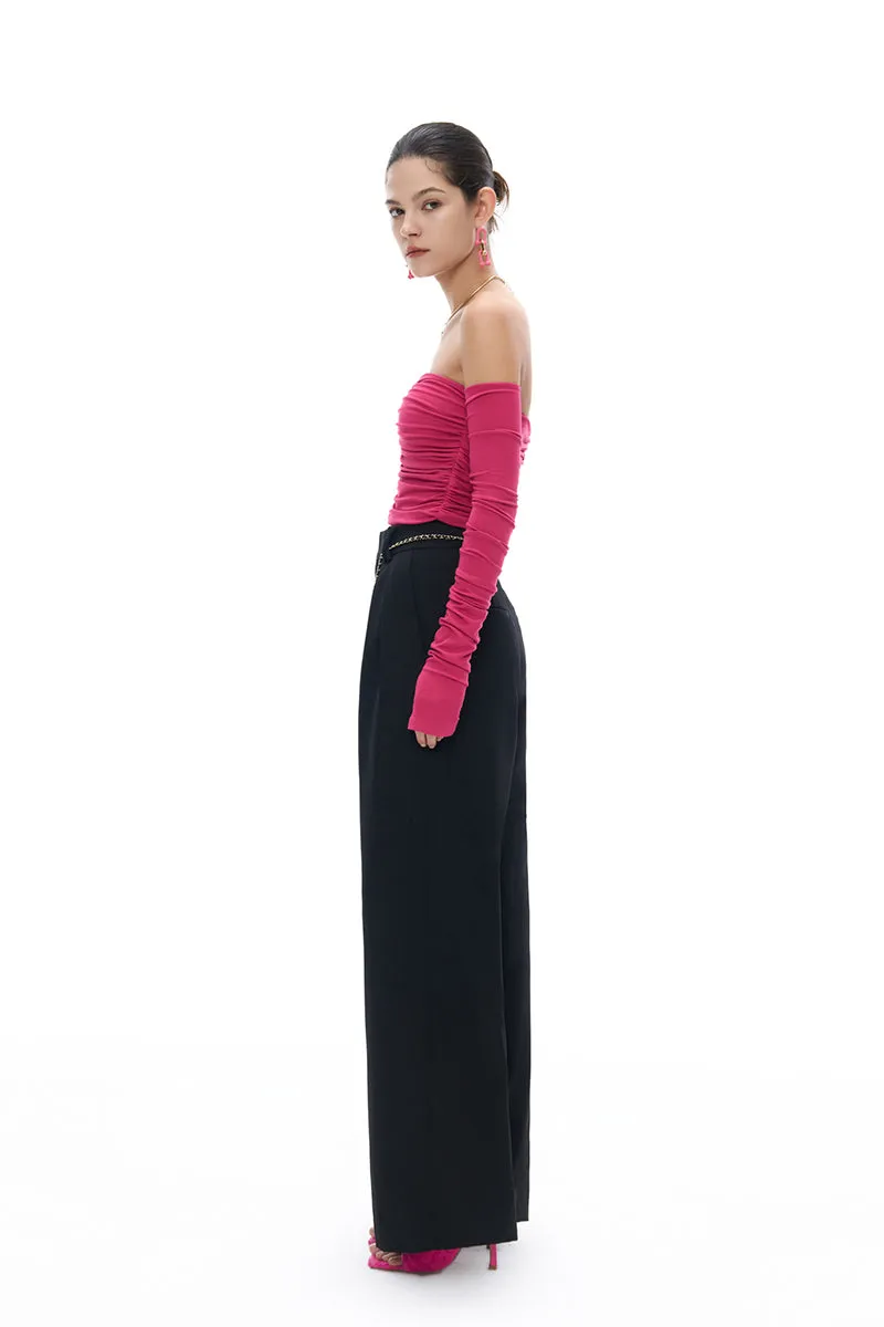 High-waisted Wide-leg Suit Pants