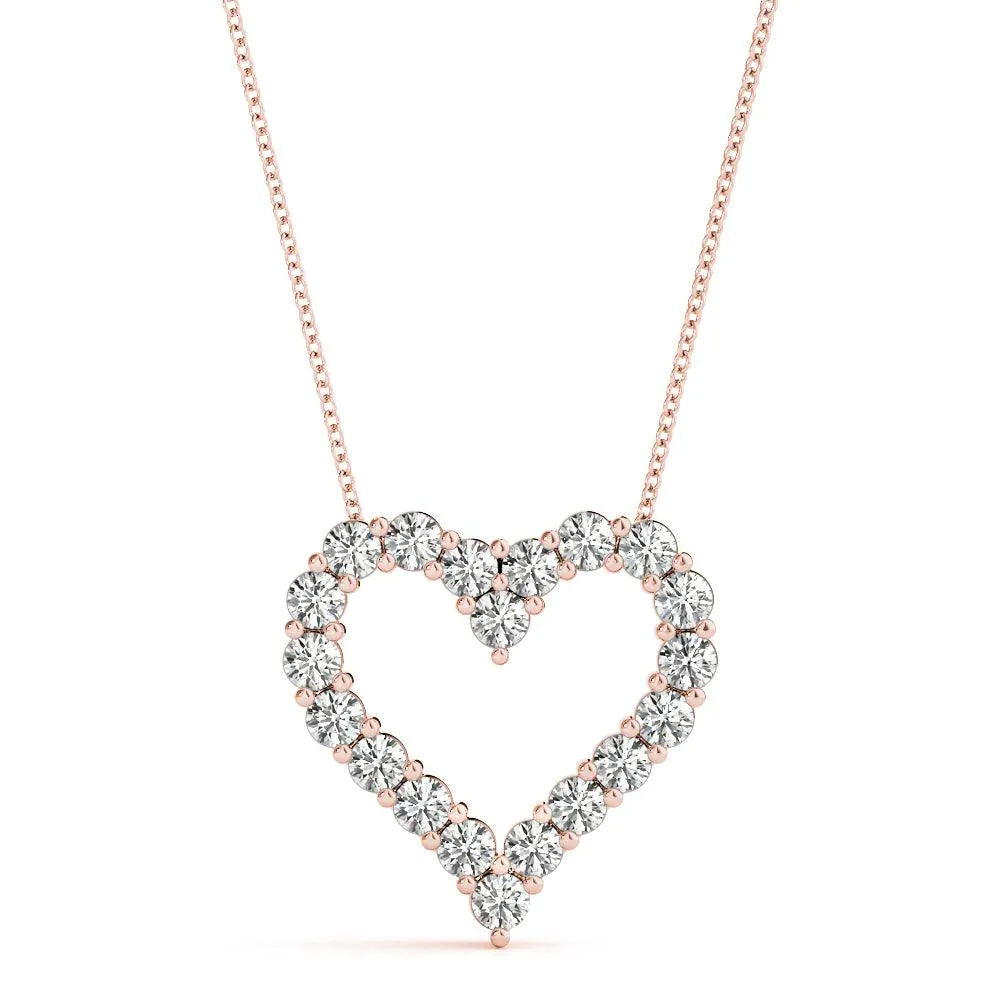 Kitty - Diamond Heart Pendant 0.60 carats. Lab Grown Diamonds